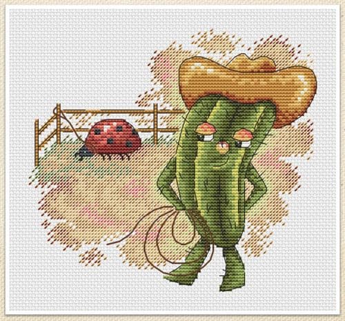 Cactus Cowboy cross stitch chart by Artmishka Cross Stitch